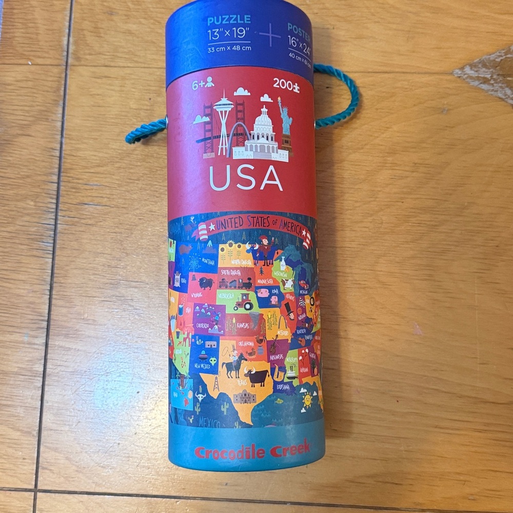 Crocodile Creek United Staes of America Puzzle 200 Pieces 13x19 and Poster 16x24